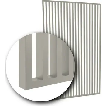 Obklad Lamelová dělící příčka na míru KAŠMÍR MAT - Šířka 203 cm (zabaleno do 4 balíků)