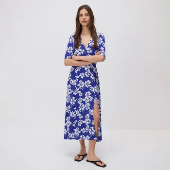 Dámské šaty Reserved - Šaty z viskózy - indigová - 6681B-57X - 6681B-57X-M