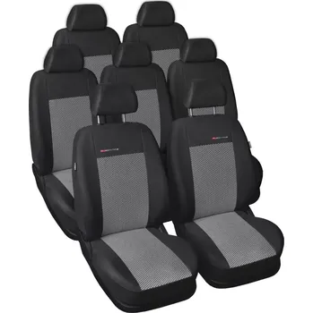 Potah sedadla Automega Autopotahy Seat Alhambra, od r. 1994-2010, 7 míst, šedo černé