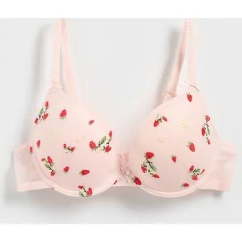 Podprsenka Reserved - Podprsenka push up s vyšíváním - pastelově růžová - 134CO-03X - 134CO-03X-75B