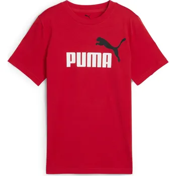 Dětské Tričko s krátkým rukávem PUMA ESS 2 COLOR NO.1 LOGO TEE B 68577811 – Červená 164