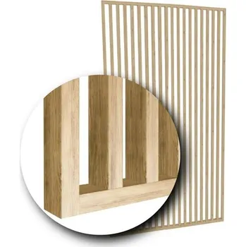 Obklad Lamelová dělící příčka na míru DUB PŘÍRODNÍ - Šířka 59 cm (zabaleno do 2 balíků)