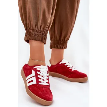 Dámské tenisky Kopačky Sportovní Boty Z Semiše Vinceza 79517 Barva: Červená, Velikost: 38