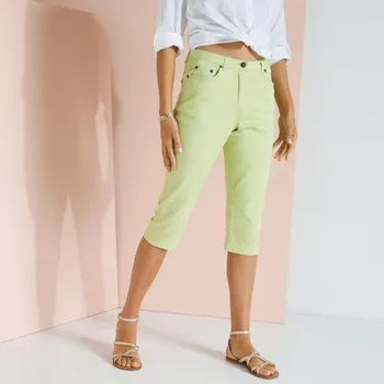 Dámské kalhoty Úzké tvilové 3/4 kalhoty anýzová 36