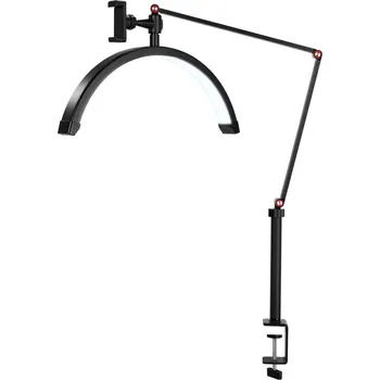 Studiové světlo Phototools Kosmetická lampa 16" s uchycením na desku stolu Half moon LED - 20 W, 3000 - 6000K