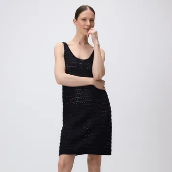 Dámské šaty Reserved - Šaty s&nbsp;ažurovým zdobením - černý - 440AE-99X - 440AE-99X-S