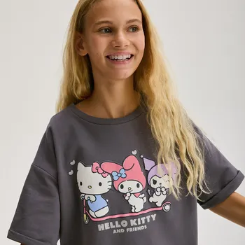 Reserved - Tričko Hello Kitty - ocelově fialová - 537DB-94X - 537DB-94X-146-2