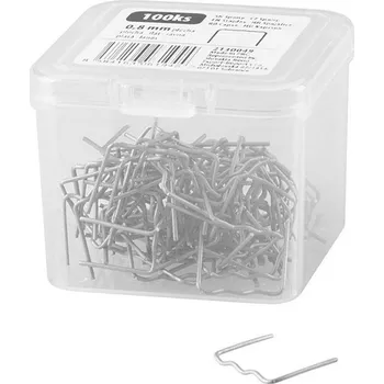 Spona pro pistol na sváření plastů, plochá vlna, 0,8mm, 100ks