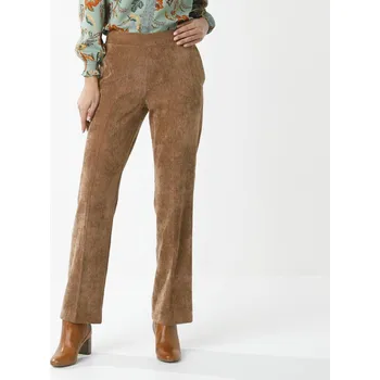 Dámské kalhoty Manšestrové široké kalhoty oříšková 50