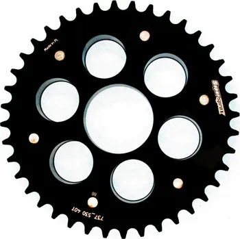 Řetězová sada pro motocykl Rear sprocket SUPERSPROX STEALTH with alloy disc RSA-737_530:40-BLK černý 40 zubů, 530