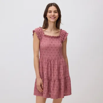 Dámské šaty Reserved - Ažurové mini šaty - světle fialová - XO741-34X - XO741-34X-XL