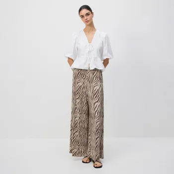 Dámské kalhoty Reserved - Plisované kalhoty s širokými nohavicemi - vícebarevná - YU035-MLC - YU035-MLC-L