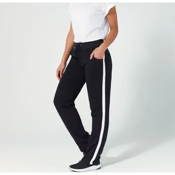 Dámské kalhoty Sportovní dvoubarevné rovné kalhoty černá/bílá 34/36