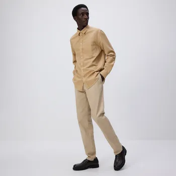 Pánské kalhoty Reserved - Bavlněné kalhoty chino slim - béžová - 8338H-80X - 8338H-80X-31