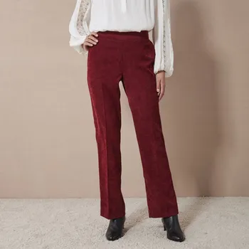 Dámské kalhoty Široké manšestrové kalhoty tomatová 50