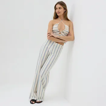 Dámské kalhoty Reserved - Proužkované kalhoty - tělová - VP658-02X - VP658-02X-M