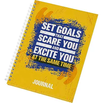 Zápisník Deník formátu A5 s pevným obalem Desk-Mate®, bílá