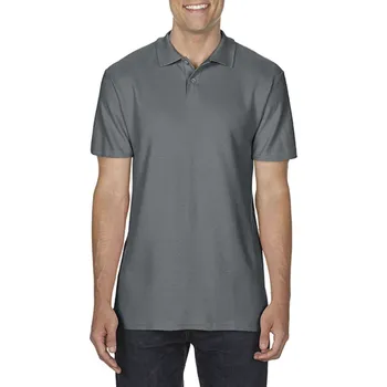 Gildan Softstyle® Adult Double PiquÉ Polo, šedá (Charcoal)