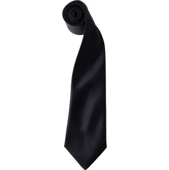 Kravata Premier 'colours Collection' Satin Tie, černá (Black)