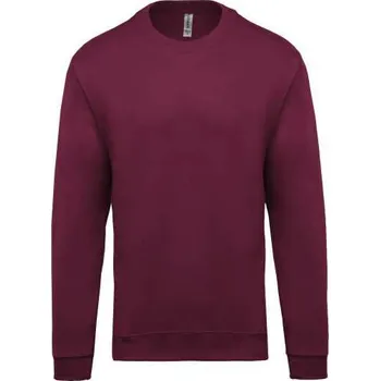 Pánská mikina Kariban Crew Neck Sweatshirt mikina, červená (Maroon)
