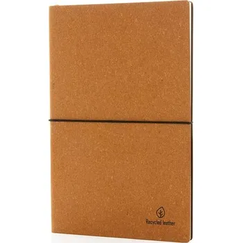 Zápisník Poznámkový blok A5 z recyklované kůže, hnědá