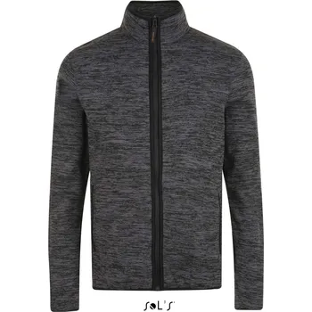 Sol's Turbo - Knitted Fleece Jacket, šedá (Charcoal)