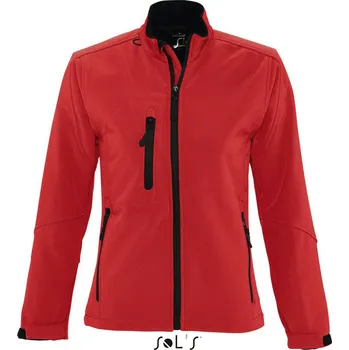Pánská softshellová bunda Sol's Roxy - Women's Softshell Zipped Jacket, červená (Cherry Red)