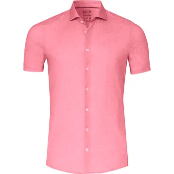 Pánská košile Košile Pure Slim Fit "Functional" lososová velikost: 42, délka rukávu: krátký rukáv