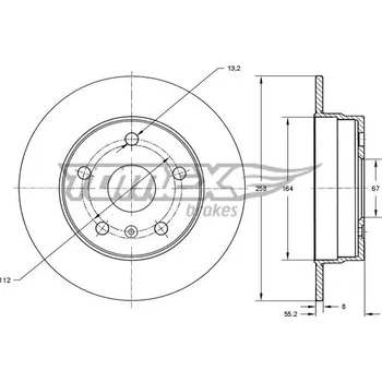 Brzdový kotouč Brzdový kotouč TOMEX C TX 72-43