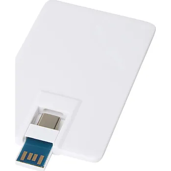 USB flash disk 32GB USB disk s porty USB-C a USB-A 3.0 Duo Slim, bílá