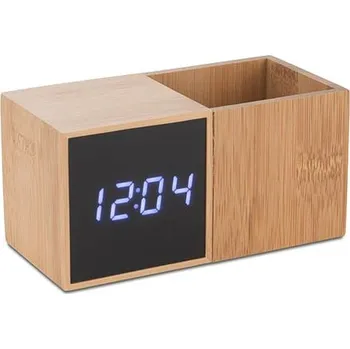 Hodinky Hodinky se stolním organizérem BAMBOO , hnědá