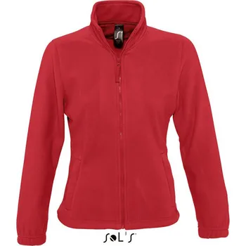 Sol's North Women - Zipped Fleece Jacket, červená (Red)