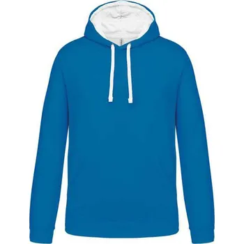 Pánská mikina Kariban Men's Contrast Hooded Sweatshirt mikina, modrá (Sapphire)
