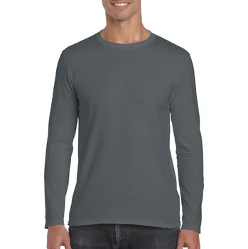 Pánská móda Gildan Softstyle® Adult Long Sleeve T-shirt, šedá (Charcoal)