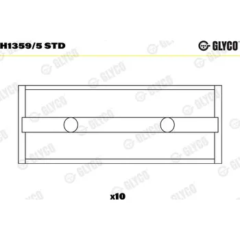 Kliková hřídel Hlavní ložiska klikového hřídele GLYCO H1359/5 STD