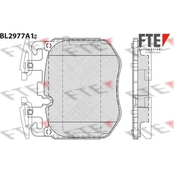 Brzdová destička Sada brzdových destiček, kotoučová brzda FTE 9011223