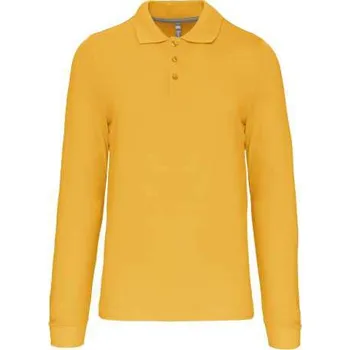 Kariban Men's Long-sleeved Polo Shirt, žlutá (Daisy)