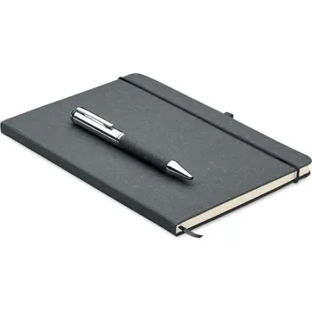 Zápisník Sada zápisníků z recykl. kůže - ELEGANOTE, černá