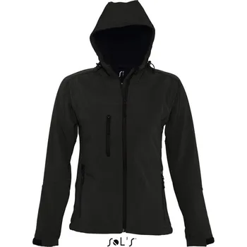 Pánská softshellová bunda Sol's Replay Women - Hooded Softshell, černá (Black)