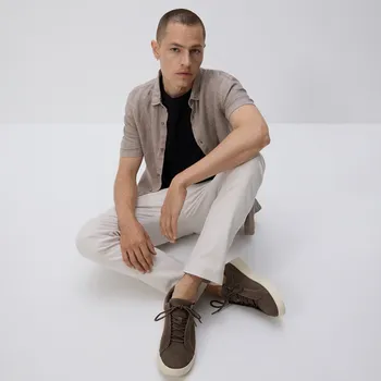 Pánské tenisky Reserved - Kožené tenisky - hnědá - 205CR-88X - 205CR-88X-44