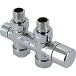 Zehnder Set O 839048 Připojovací ventil pro středové přímé připojení, chrom