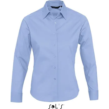 Dámská košile Sol's Eden - Long Sleeve Stretch Women's Shirt, modrá (Sky)