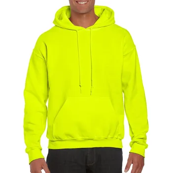 Pánská mikina Gildan Dryblend® Adult Hooded Sweatshirt mikina, žlutá (Safety Green)