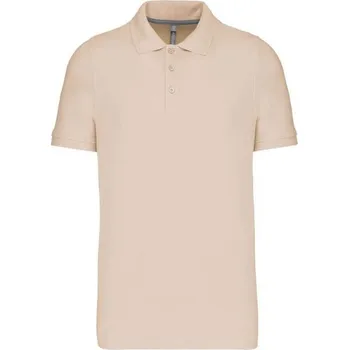Kariban Men's Short-sleeved Polo Shirt, hnědá (Natural)
