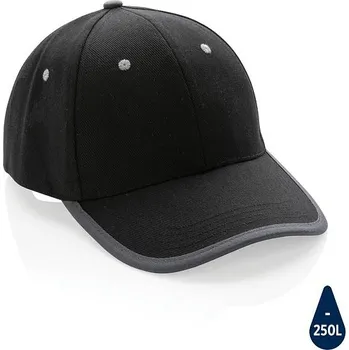 Čepice 6 dílná kontrastní kšiltovka Impact z 280g rec. bavlny AWARE, černá