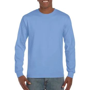 Pánská móda Gildan Ultra Cotton™ Adult Long Sleeve T-shirt, modrá (Carolina Blue)