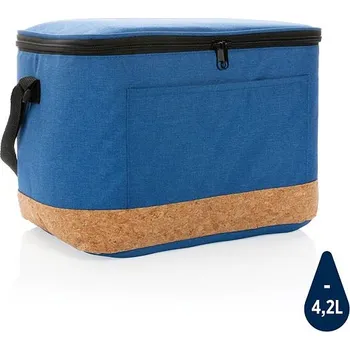 Chladící taška XL Impact z RPET AWARE™ s korkovým detailem,, modrá