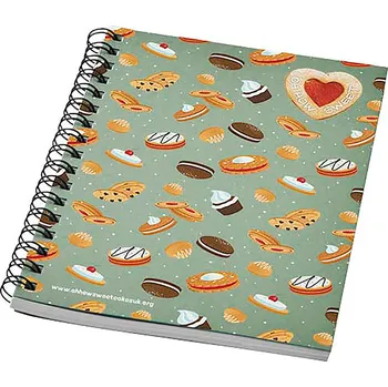 Zápisník Desk-Mate® recyklovaný barevný kroužkový zápisník A6, zelená