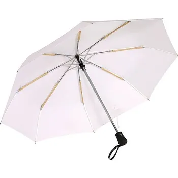 Automatický open/close, větrudodolný skládací deštník BORA, bílá
