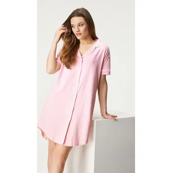 Dámské noční prádlo Bavlněná noční košile Pink Dream krátká